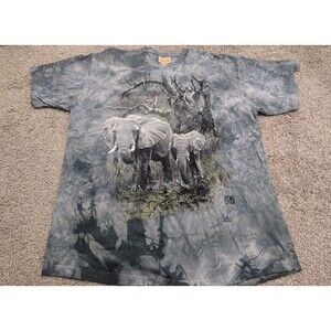 Vintage The Mountain Elephant T-Shirt Mens XXL Nature Graphic 90's Tie Dye Nice